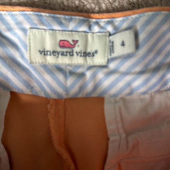Vineyard Vines, Classic Chino Shorts, Size 4, Peachy Orange Color - Picture 4 of 5